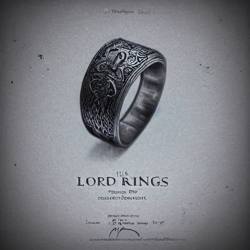 Image similar to the ring from lord if the rings with an imprinted ruler, highly detailed, 8 k, trending on artstation, mystic, rpg artwork