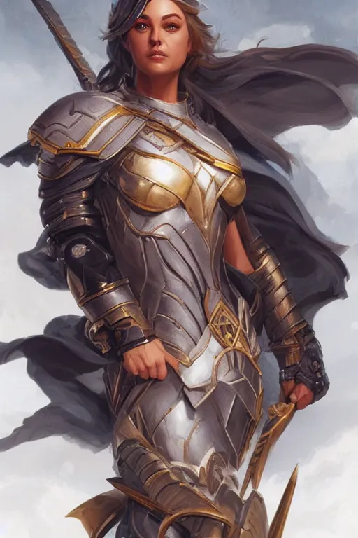 Image similar to amazon valkyrie athena, d & d, fantasy, portrait, highly detailed, headshot, digital painting, trending on artstation, concept art, sharp focus, illustration, art by artgerm and greg rutkowski and magali villeneuve