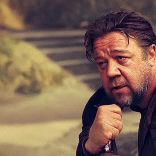 Image similar to cinematic shot of Russell Crowe as Pakku