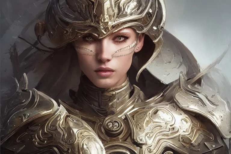 Image similar to a finely detailed portrait of a female human clothed in sparkling electrical battle armor, beautiful bone structure, symmetrical facial features, intricate, elegant, digital painting, trending on Artstation, concept art, smooth, sharp focus, illustration, from Diablo by Ruan Jia and Mandy Jurgens and Artgerm and william-adolphe bouguerea, award winning