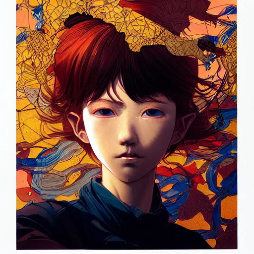 Image similar to prompt : doomer portrait soft light painted by james jean and katsuhiro otomo and erik jones, inspired by akira anime, smooth face feature, intricate oil painting, high detail illustration, sharp high detail, manga and anime 1 9 9 9