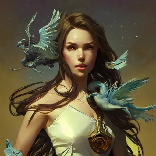 Image similar to plane on the sky!!!!!!!! d & d fantasy intricate elegant highly detailed digital painting artstation concept art matte sharp focus illustration hearthstone art by artgerm art by greg rutkowski, art by alphonse mucha