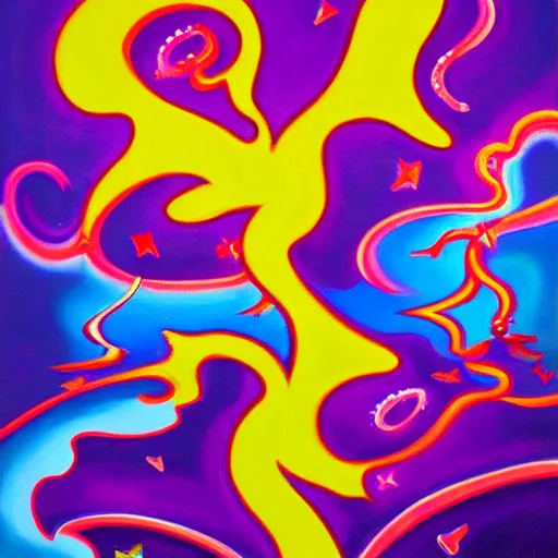 Image similar to a highly detailed painting of kitschy purple hearts in flames, inspired by lisa frank, dali, matisse, david hockney, trending on artstation, 4 k