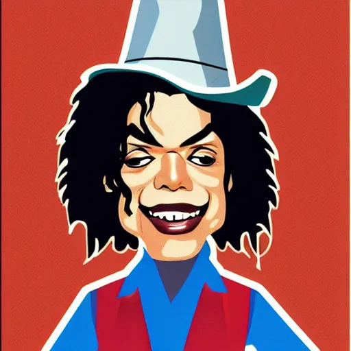 Image similar to caricature of michael jackson, professional, silly