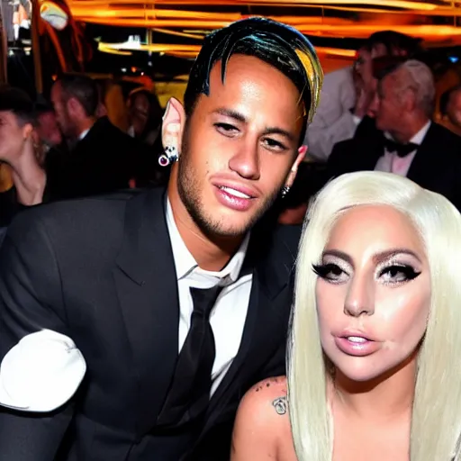 Prompt: Lady Gaga and Neymar together