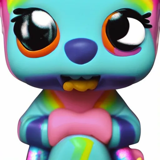 Prompt: Rainbow cute Funko Pop My Littlest Pet Shop by Beeple