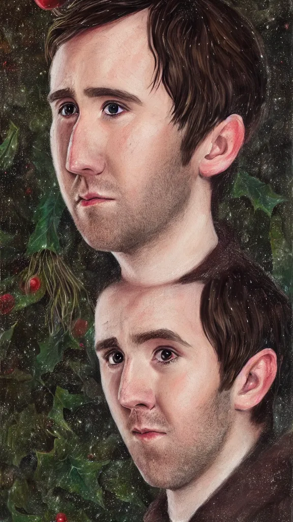 Image similar to a close - up portrait of neville longbottom, attending the yule ball. beautiful painting by jim kay. color harmony, 8 k detail, gallery quality, hd wallpaper, premium prints available, hyper - detailed, intricate design.