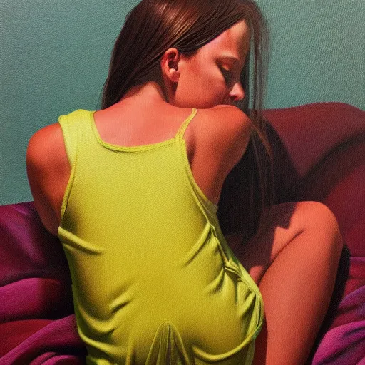 Image similar to sweet dreams. by michael whalen, hyperrealistic photorealism acrylic on canvas