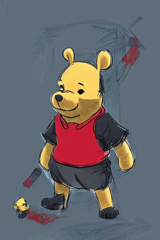 Image similar to chinese winnie the pooh xi jinping, trending on artstation, by kawacy, furry art, digital art, cyberpunk, high quality, backlighting