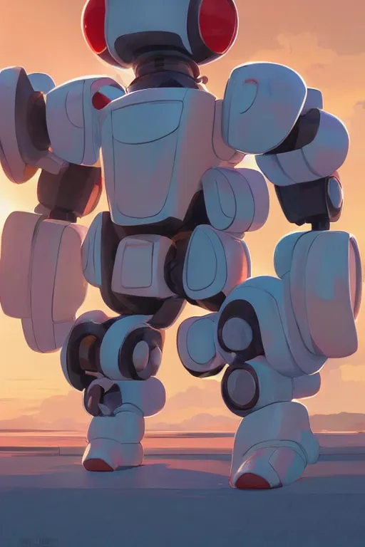 Image similar to metabots medabots medarotto medarot robot minimalist comics, behance hd by jesper ejsing, by rhads, makoto shinkai and lois van baarle, ilya kuvshinov, rossdraws global illumination ray tracing hdr radiating a glowing aura