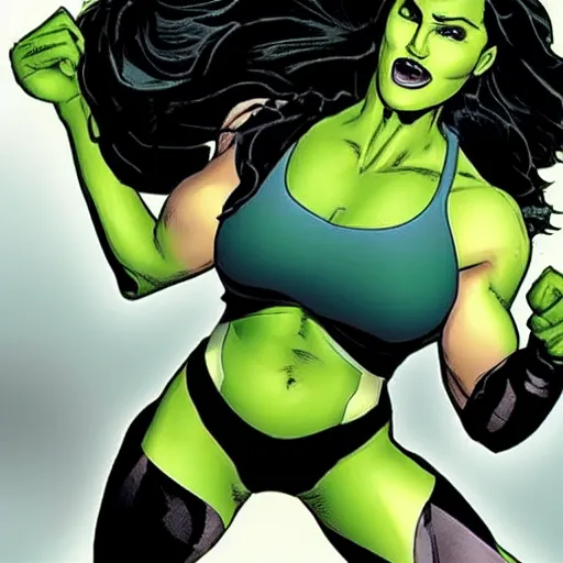 Image similar to Gal Godot as She-Hulk