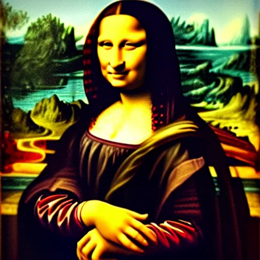 Image similar to a cow as the mona lisa, painted by davinci, hanging in the louvre