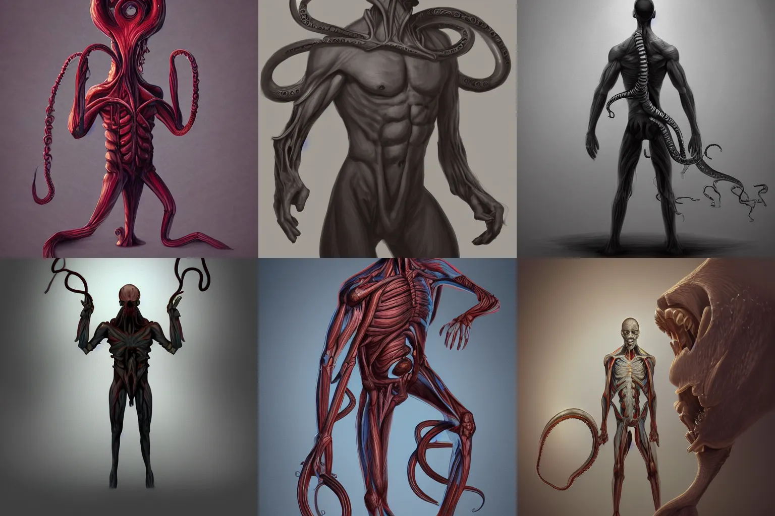 Prompt: man standing, good anatomy, archwizzard with tentacles, digital art, concept art, simulation, structure, fine