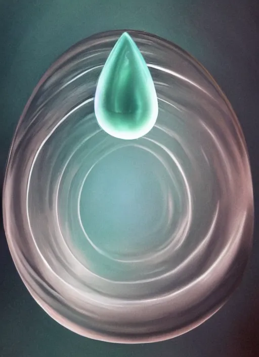 Image similar to portrait of a stunningly beautiful water drop, divided by 0