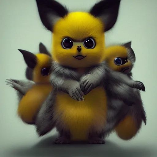 Prompt: a cult of pichu, cgsociety, trending on artstation, artstationhd, detailed fur, ultra detailed