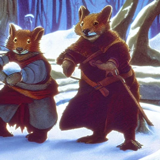 Prompt: Redwall: The Motion Picture Film Still