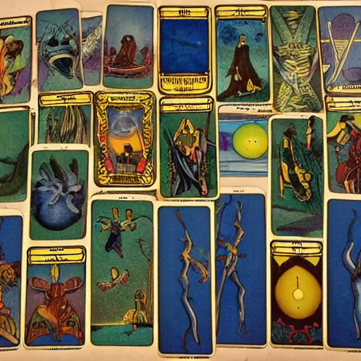 Prompt: vintage tarot cards