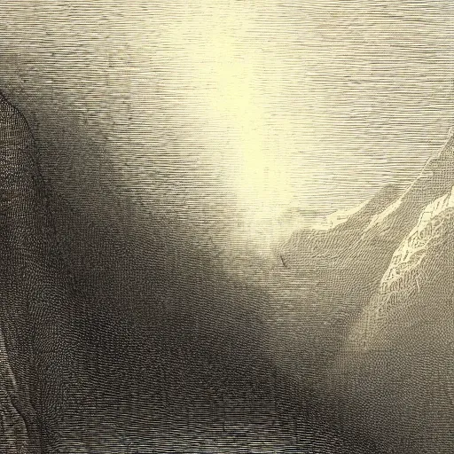 Prompt: high quality close - up scan of a an gustave dore engraving — c 1 0 n 7