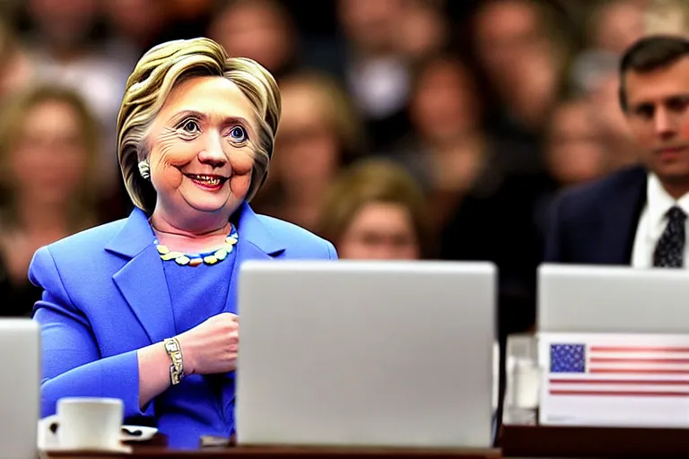 Prompt: hillary-clinton, hording-emails, writing-email