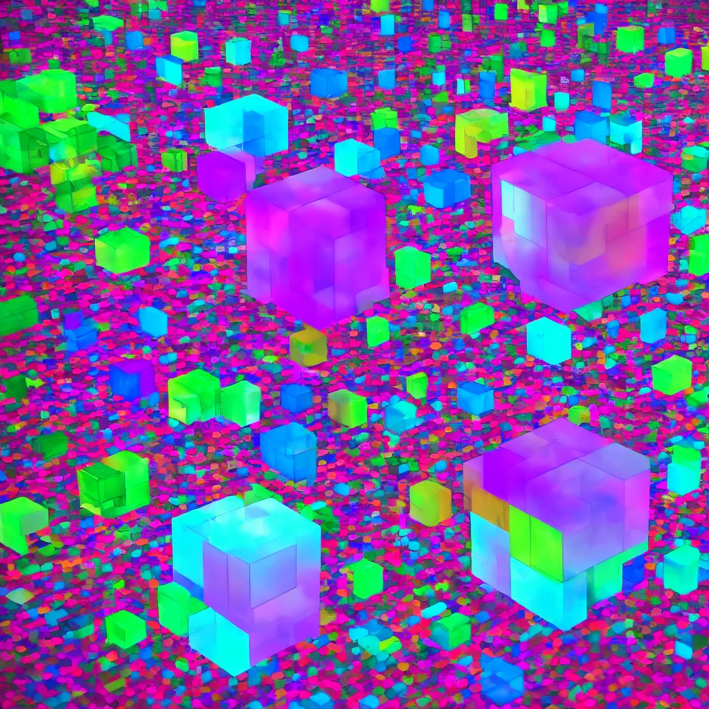 Image similar to a cyberdelic cube of the singularity