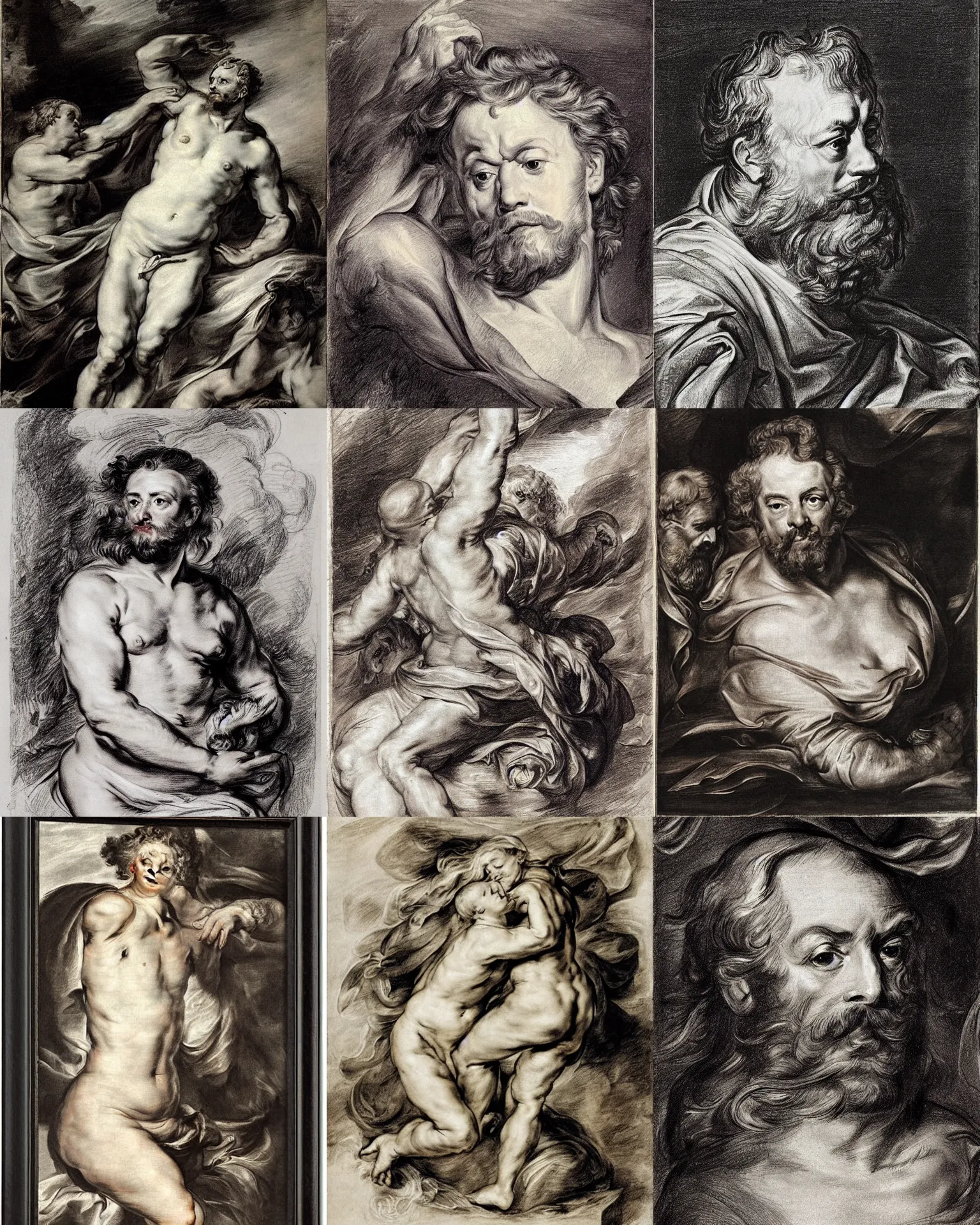 Prompt: drawing by peter paul rubens