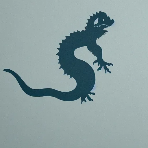 Prompt: minimalist water dragon