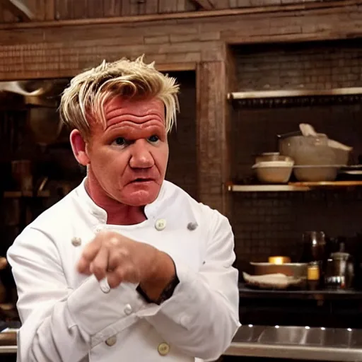 Image similar to gordon ramsay in a deleted scene from pirates of carribean