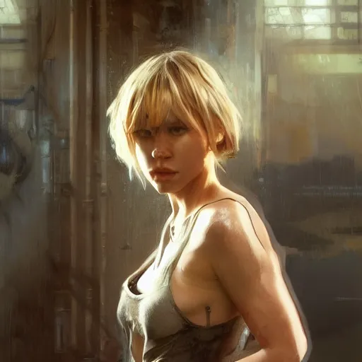 Image similar to hanna montana, full figure, long shot hyperrealistic, bladerunner street, art of elysium by jeremy mann and alphonse mucha, fantasy art, photo realistic, dynamic lighting, artstation, poster, volumetric lighting, very detailed face, 4 k, award winning