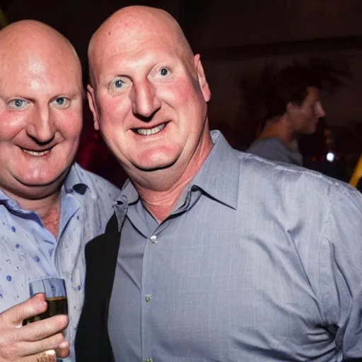 Prompt: Steve Balmer, LA night club. Paparazzi photo, 2018.