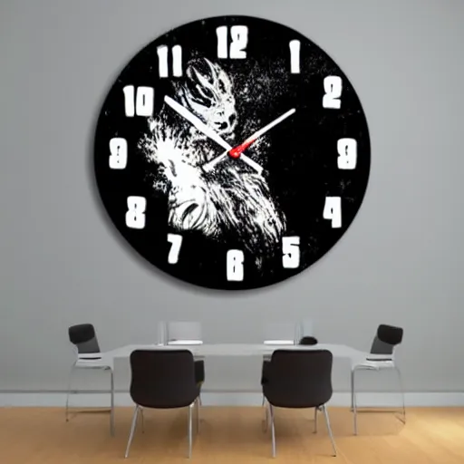 Prompt: a wall clock design by Bill waterson