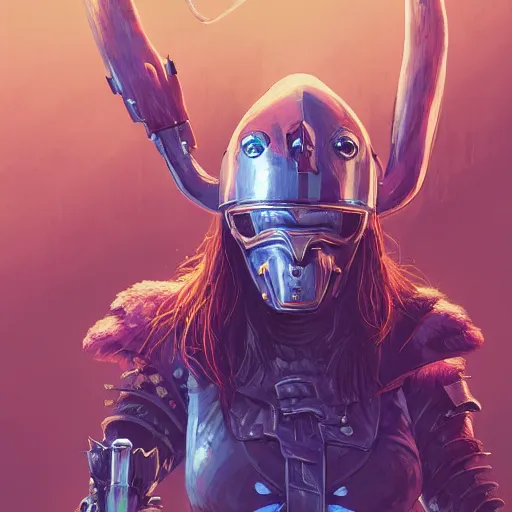 Image similar to cyberpunk viking helmet mask warrior goddess robot ninja fantasy, art gta 5 cover, official fanart behance hd artstation by jesper ejsing, by rhads, makoto shinkai and lois van baarle, ilya kuvshinov, ossdraws