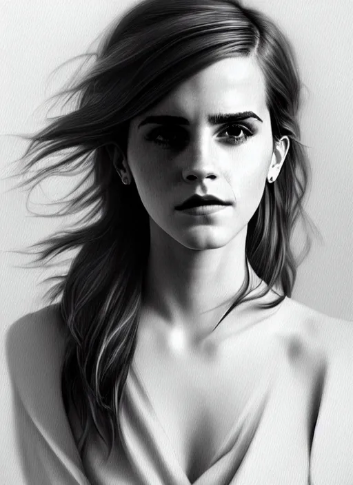 Image similar to high angle photo of emma watson in the style of stefan kostic, realistic, sharp focus, 8 k high definition, insanely detailed, intricate, elegant, art by stanley lau and artgerm