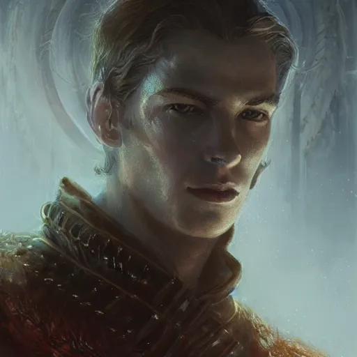 Image similar to handsome portrait of a young guy fitness posing, war hero, radiant light, caustics, translucent rainfall, elden ring bloodborne, by gaston bussiere, bayard wu, greg rutkowski, giger, maxim verehin