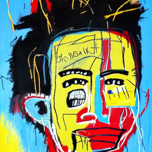 Prompt: painting of jean michel basquiat by Jean michel basquiat, highly detailed, 8k, cinematic,