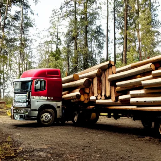 Image similar to a logging truck hauling journals and sketchbooks