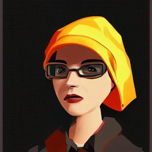 Image similar to a portrait of a half - life 2 team fortress 2 scout video game character art not the girl with the pearl earring character design, in retro colors, synthwave style, 2 d digital vector art