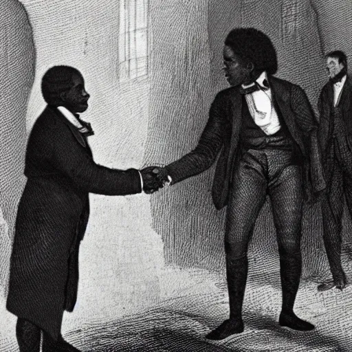 Prompt: photograph of president obama meeting solomon northup and shaking hands, 4 k