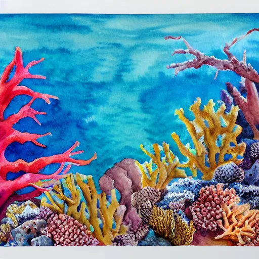 coral reef painting easy