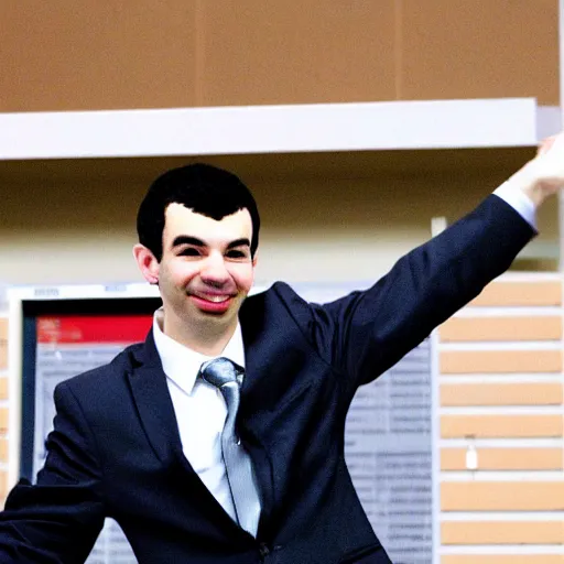 Prompt: nathan fielder graduating from one of canada's top business school with very good grades