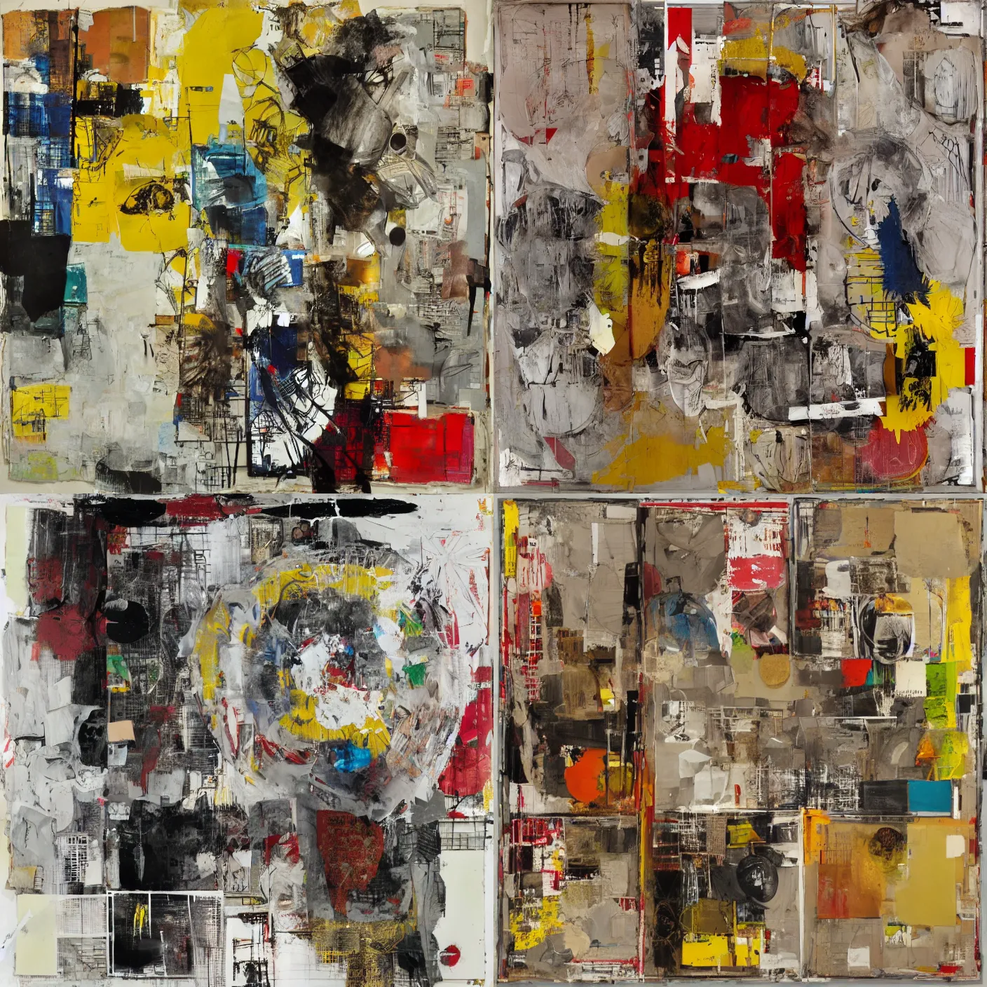 Prompt: art by Robert Rauschenberg