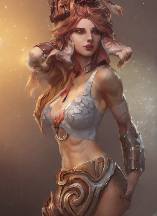 Image similar to renata glasc, from league of legends, au naturel, hyper detailed, digital art, trending in artstation, cinematic lighting, studio quality, smooth render, unreal engine 5 rendered, octane rendered, art style by klimt and nixeu and ian sprigger and wlop and krenz cushart