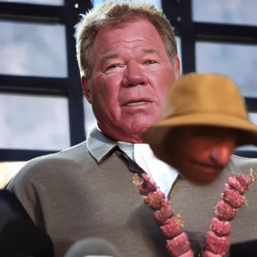 Prompt: President Shatner at Press Conference