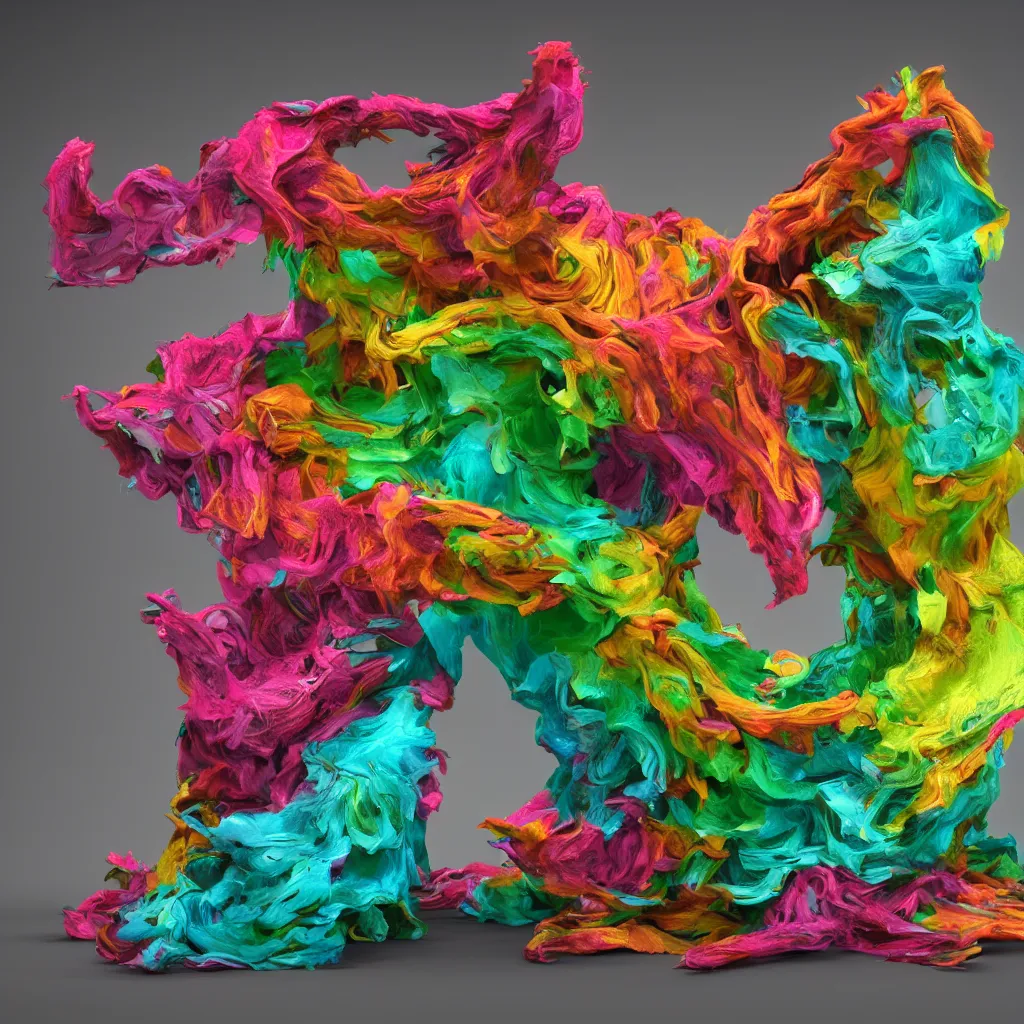 Image similar to painful pleasures by lynda benglis, octane render, colorful, 4 k, 8 k