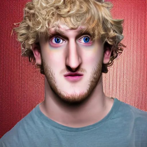Prompt: An unsettlingly realistic portrait of a hybrid of Logan Paul and Ricky Berwick.