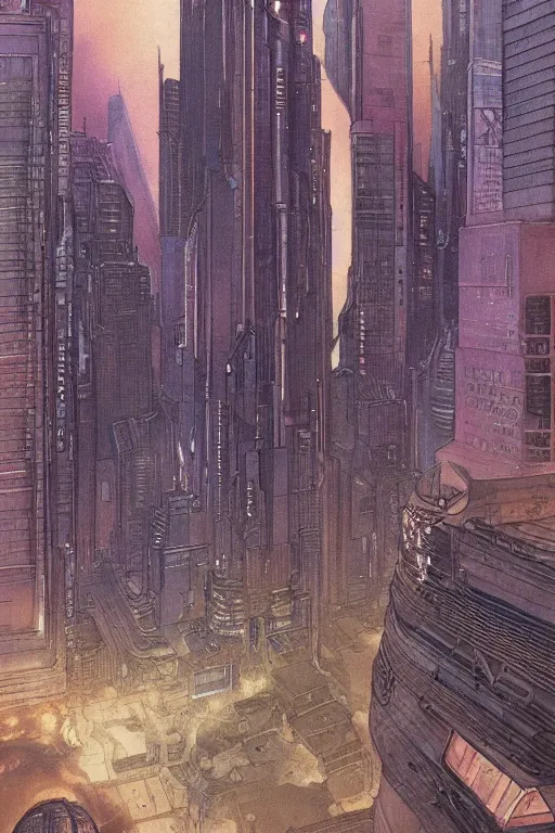 Image similar to vernon. Blade runner. concept art by James Gurney and Mœbius.