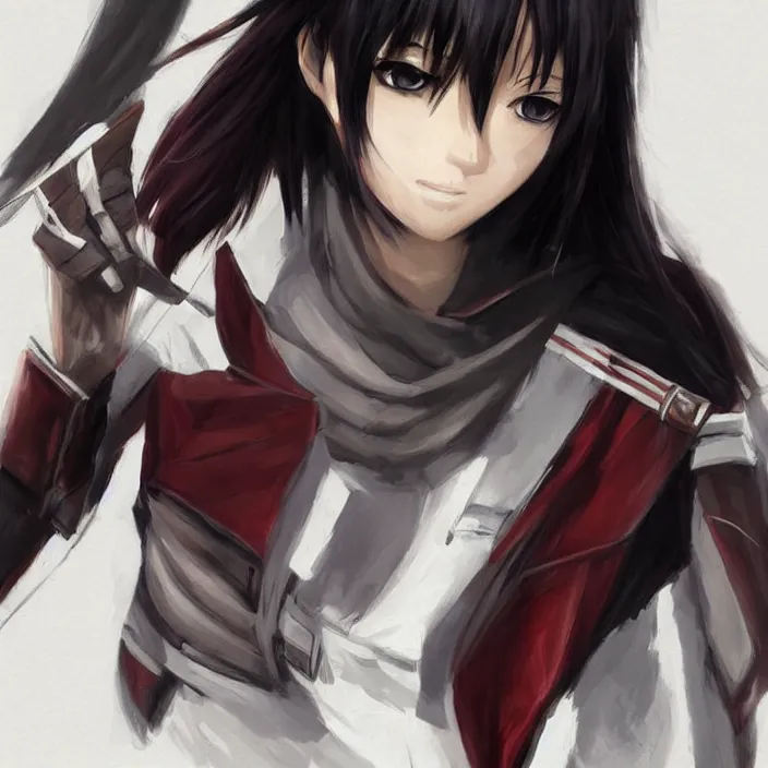 Prompt: mikasa ackerman trending on artstation