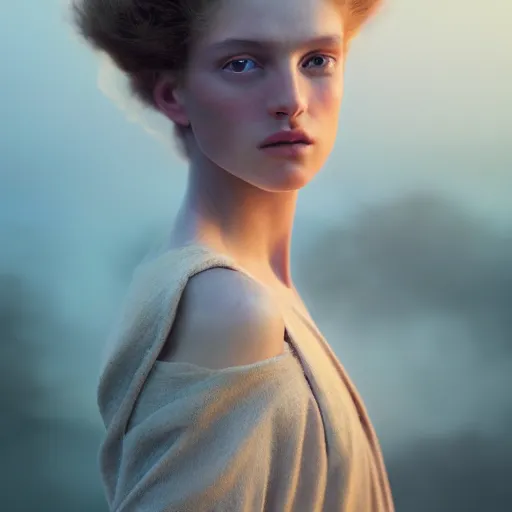 Prompt: photographic portrait of a stunningly beautiful renaissance in soft dreamy light at sunset, contemporary fashion shoot, by edward robert hughes, annie leibovitz and steve mccurry, david lazar, jimmy nelsson, breathtaking, 8 k resolution, extremely detailed, beautiful, establishing shot, artistic, hyperrealistic, beautiful face, octane render