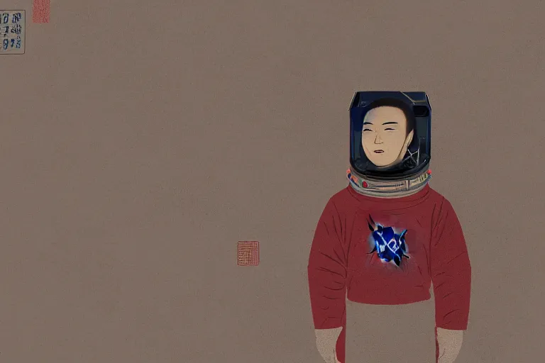 Prompt: an astronaut in ancient China, digital art