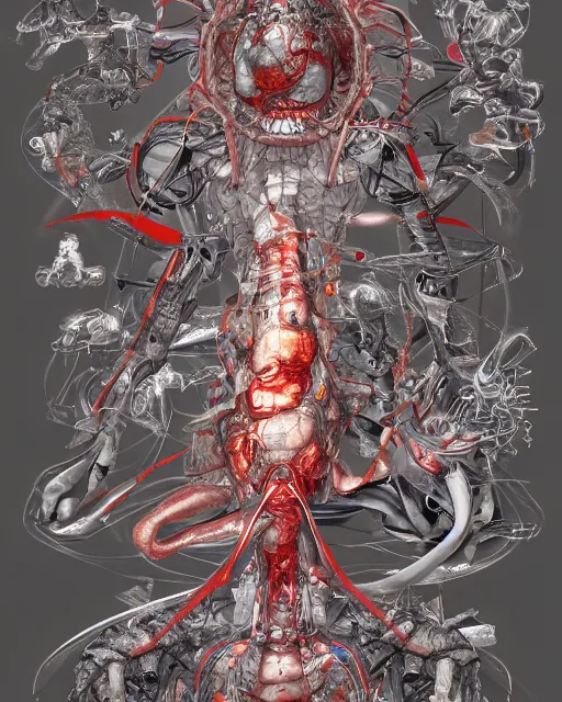 Prompt: anatomy of God by Yoshitaka Amano 4k hyper detailed trending on artstation