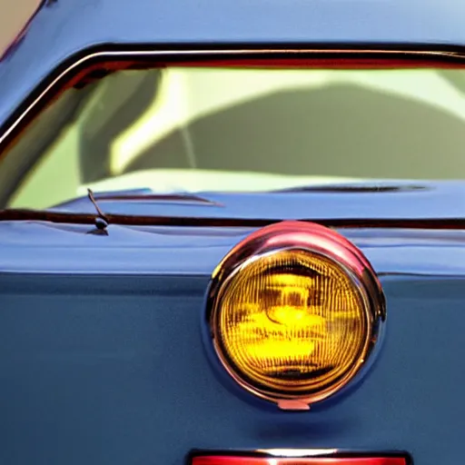 Prompt: closeup photo of an 70s car`s handlamp by Julie Blackmon,